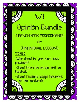 Preview of W.1 Opinion Writing Bundle