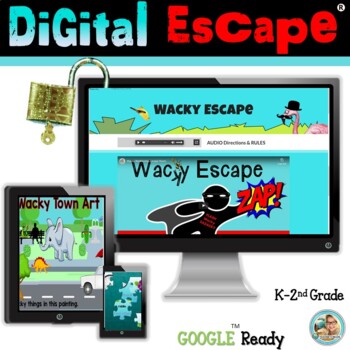 Preview of WACKY Wednesday Digital Escape® Room