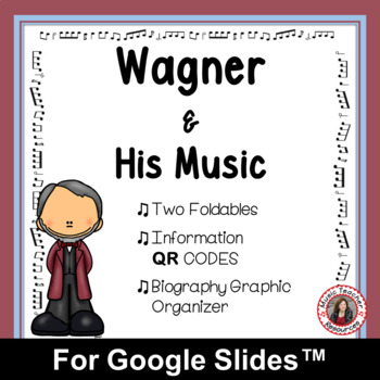 Preview of Music Composer Worksheets - WAGNER for use with Google Classroom™