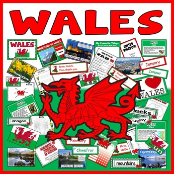 Preview of WALES TEACHING RESOURCES KS1-2 WELSH LANGUAGE UK GEOGRAPHY TRADITIONS