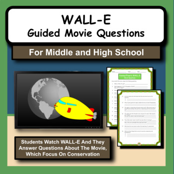 Preview of WALL-E Movie Guided Questions For Environmental Science