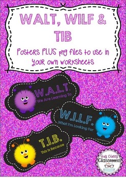 Preview of WALT WILF TIB - Display posters and clip art files for worksheets