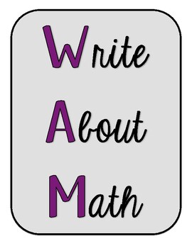 Preview of WAM: Write About Math Spinner Interactive Notebook