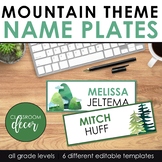 WANDERLUST MOUNTAIN Classroom Decor: Name Tags & Name Plates