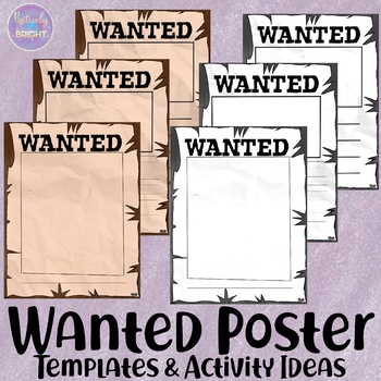 Preview of WANTED Poster Template and Activity Suggestions