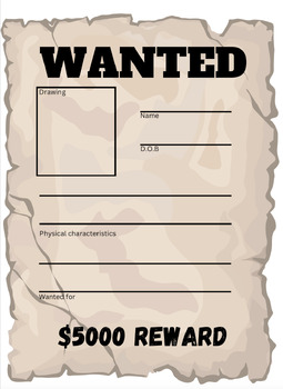 Preview of WANTED posters template PDF - Bushrangers & Outlaws