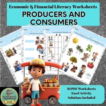 Preview of PRODUCERS & CONSUMERS-Economic Finanancial Literacy Worksheets 1st-2nd Grades