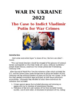 Preview of WAR IN UKRAINE 2022-23 The Case to Indict Vladimir Putin for War Crimes