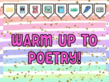 Preview of WARM UP TO POETRY! Poetry Bulletin Board Kit