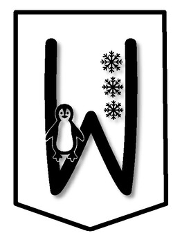 Preview of WARM UP WITH A GOOD BOOK! Winter, Penguin Bulletin Board Letters