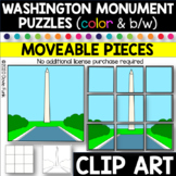 WASHINGTON MONUMENT SQUARE TILE PUZZLES Moveable Pieces Clip Art