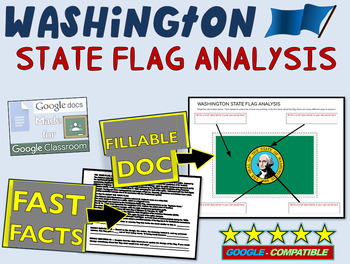 Preview of WASHINGTON State Flag Analysis: fillable boxes, analysis, and fast facts
