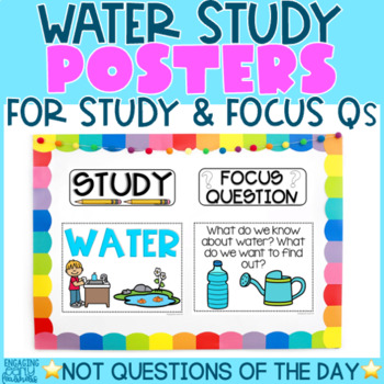 Preview of WATER STUDY POSTERS | Creative Curriculum | Focus Wall Headers | Bulletin Board