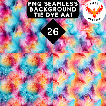 Preview of Watercolor abstract Seamless background pattern pastel colorful Tie dye texture