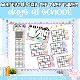 WATERCOLOUR SEA CREATURES Days at School Display | 100 Day
