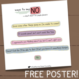 WAYS TO SAY NO: A Free Social Emotional Learning Poster