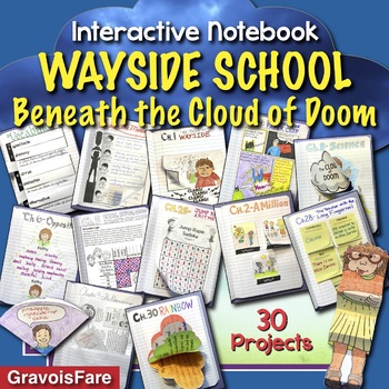 Preview of WAYSIDE SCHOOL BENEATH THE CLOUD OF DOOM - Novel Unit and Interactive Notebook