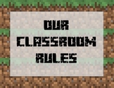 WBT Minecraft Themed Classroom Rules Posters-FREE