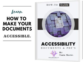 Preview of WCAG best practices for #documents, #PDFs, and #E-books, how to use #Docs, #Word