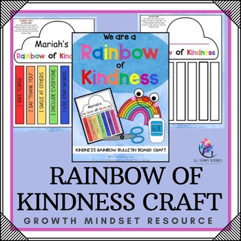 Preview of WE ARE A RAINBOW OF KINDNESS Craft & Bulletin Board | Anti Bullying Mindset