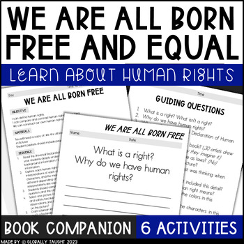 Preview of WE ARE ALL BORN FREE Book Companion - Human Rights Activities