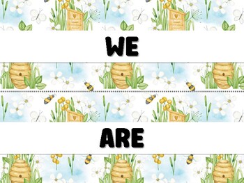WE ARE BZZZY LEARNING IN KINDER-GARDEN! Bee Bulletin Board Decor Kit