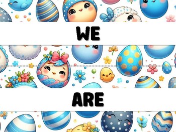 Preview of WE ARE EGG-CITED ABOUT READING! Easter Bulletin Board Decor Kit