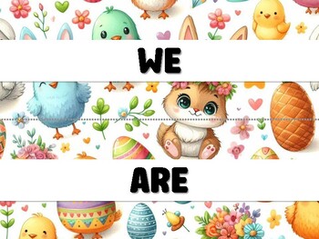 Preview of WE ARE EGG-CITED TO BE IN OUR LIBRARY! Easter Bulletin Board Decor Kit