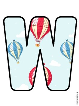 WE CAN BOUNCE BACK! Hot Air Balloons Bulletin Board Letters by Swati Sharma