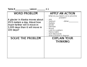 Preview of WE DO MAT PROBLEM SOLVING GO MATH CHAPTER 4