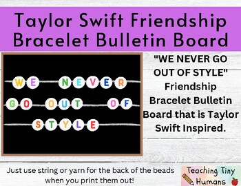 Taylor Swift Inspired Speech Therapy Bulletin Board Kit, Friendship  Bracelets