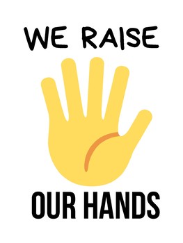 We Raise Our Hands Poster By Misshugginslearningresources Tpt