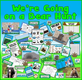 Preview of WE'RE GOING ON A BEAR HUNT STORY TEACHING RESOURCES SACK EYFS KS1 READING