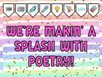 Preview of WE'RE MAKIN' A SPLASH WITH POETRY! Poetry Bulletin Board Kit