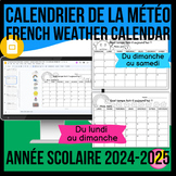 WEATHER CALENDAR IN FRENCH | 2024-2025 | CALENDRIER DE LA 
