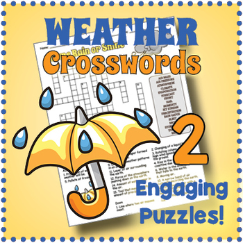 Preview of WEATHER & CLIMATE Crossword Puzzle Worksheets - 3rd, 4th, 5th, 6th Grade