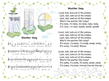 Preview of WEATHER SONG. music scores with lyrics