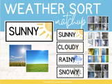 WEATHER SORTING, Weather Activity Preschool - Kindergarten