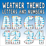 WEATHER SYMBOLS LETTERS NUMBERS TEACHING RESOURCES DISPLAY