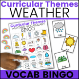 WEATHER Vocabulary Bingo for Speech Therapy | Curricular Themes