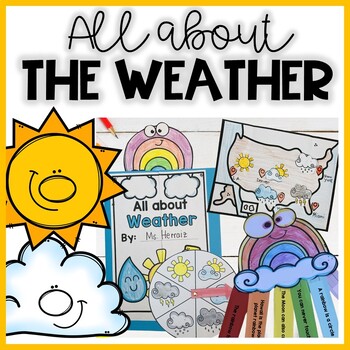 Preview of Weather Forecast Lap book, readers and craft | Climate and rainbow Activities