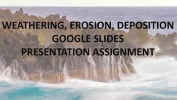 Preview of WEATHERING, EROSION, & DEPOSITION GOOGLE SLIDES PRESENTATION ASSIGNMENT