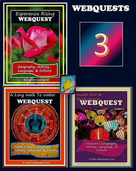 Preview of 3 WEBQUESTS - Inside Out & Back Again, A Long Walk to Water, & Esperanza Rising!