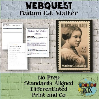 Preview of Web Quest: Madam C.J. Walker