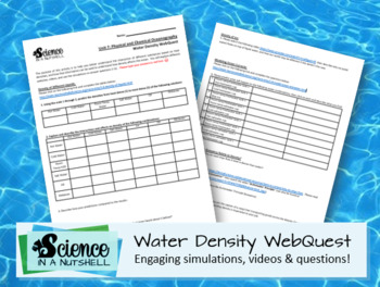 Preview of AICE MARINE - Understanding Density in the Ocean - WEBQUEST