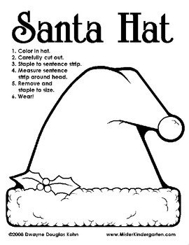 WEEKLY FREEBIE #47: Santa Hat by Dwayne Kohn | Teachers Pay Teachers