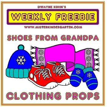 Preview of WEEKLY FREEBIE #55: Shoes From Grandpa (by Mem Fox) - Clothing Props