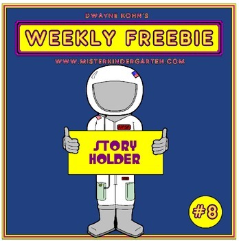 Preview of WEEKLY FREEBIE #8: Astronaut Story Holder