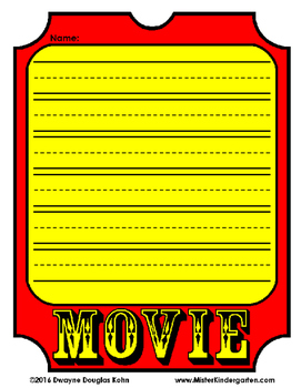 WEEKLY FREEBIE #98: Movie Ticket Stationery by Dwayne Kohn