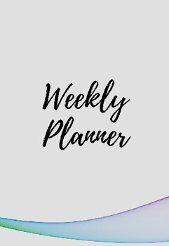 Preview of WEEKLY PLANNER : TEACHER WEEKLY PLANNER: LIST TO DO FOR YOUR DAILY LIFE MEMORY